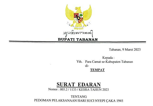 SE Nyepi 2023
