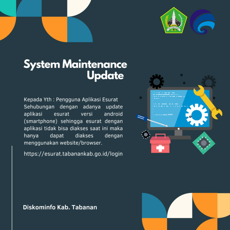 System Maintenance Update Aplikasi E-Surat Tabanan Kab