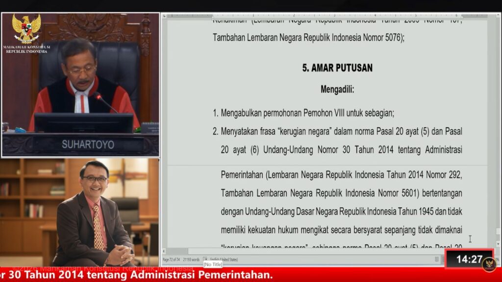 Pembacaan Putusan MK 2